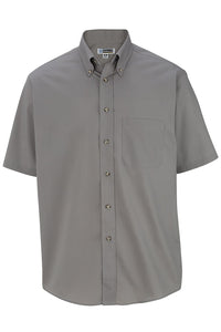 Edwards Men's Titanium Easy Care Short Sleeve Poplin Shirt