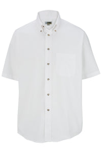 Edwards Men's White Easy Care Short Sleeve Poplin Shirt
