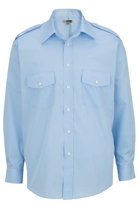 Edwards Men's Blue Long Sleeve Navigator Shirt