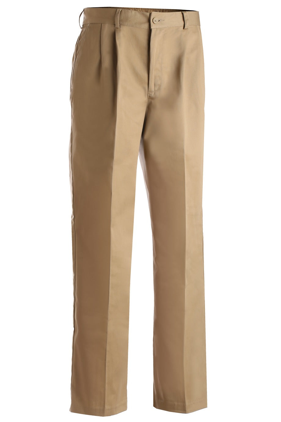 Men's Tan All-Cotton Pleated Pant