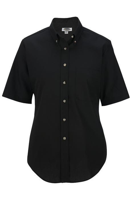 Edwards Women's Black Easy Care Short Sleeve Poplin Shirt