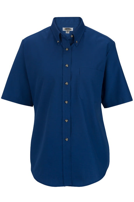 Edwards Women's Royal Blue Easy Care Short Sleeve Poplin Shirt