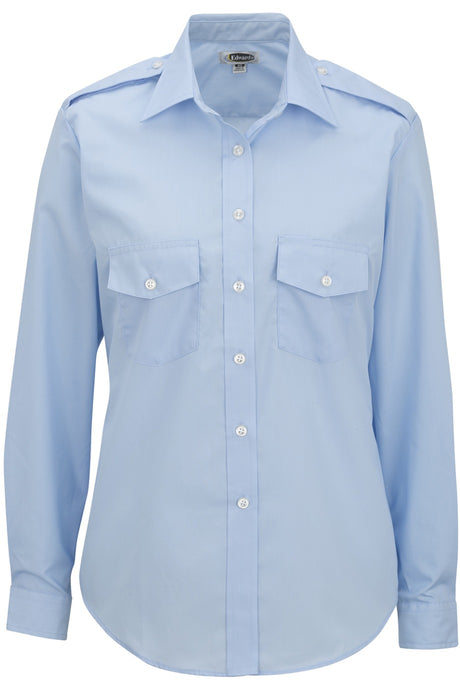 Edwards Women's Blue Long Sleeve Navigator Shirt