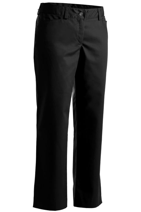 Edwards Women's Black Mid-Rise Flat Front Rugged Comfort Pant