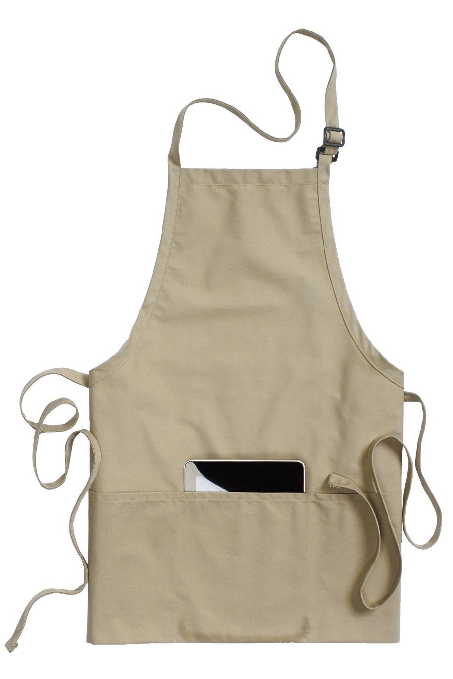 Edwards Khaki Bib Adjustable Apron (3 Pockets)
