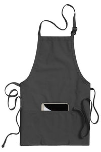 Edwards Steel Grey Bib Adjustable Apron (3 Pockets)