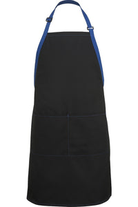 Edwards Black w/ Royal Blue Bib Color Block Adjustable Apron (2 Pockets)