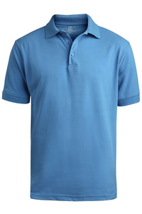 Edwards Men's Pique Polo - Marina Blue