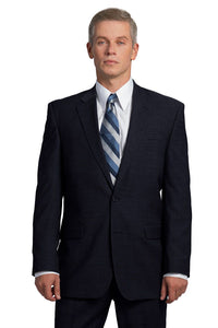 Executive Apparel Men's Navy Optiweave Polywool Stretch Blazer