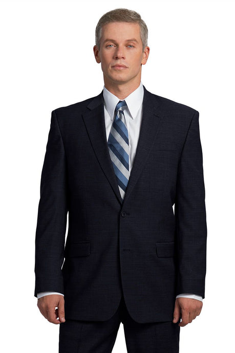 Executive Apparel Men's Navy Optiweave Polywool Stretch Blazer