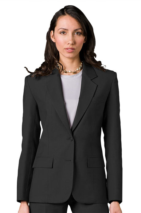 Executive Apparel Women's Charcoal Easywear Single Breasted 2-Button Blazer