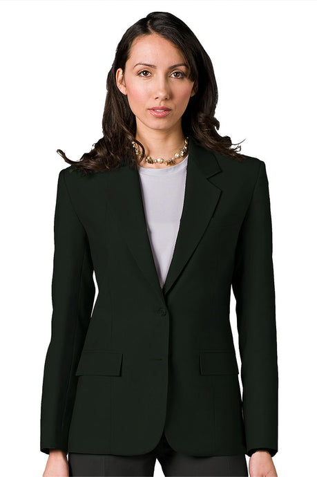 Executive Apparel Women's Hunter Green Easywear Single Breasted 2-Button Blazer