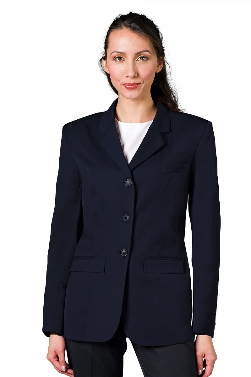 Executive Apparel Women's Navy Easywear 3-Button Blazer