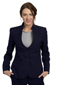 Executive Apparel Women's Navy Ultralux Mandarin Collar Blazer