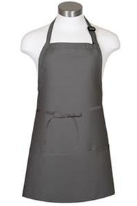 Fame Charcoal Bib Adjustable Apron (3 Pockets)