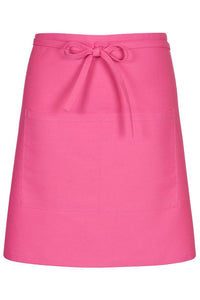 Fame Raspberry Half Bistro Apron (2 Patch Pockets)