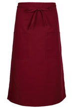 Load image into Gallery viewer, Fame Burgundy Full Length Bistro Apron (2 Pockets)