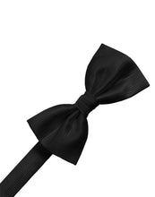 Load image into Gallery viewer, Cristoforo Cardi Pre-Tied Black Faille Silk Bow Tie