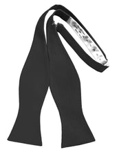 Load image into Gallery viewer, Cristoforo Cardi Self Tie Black Faille Silk Bow Tie