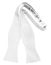 Load image into Gallery viewer, Cristoforo Cardi Self Tie White Faille Silk Bow Tie