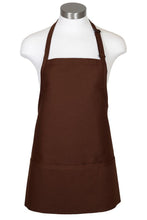 Load image into Gallery viewer, Fame Brown Bib Adjustable Apron (3 Pockets)