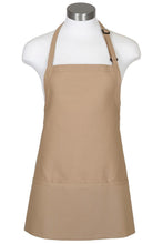 Load image into Gallery viewer, Fame Khaki Bib Adjustable Apron (3 Pockets)