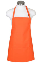 Load image into Gallery viewer, Fame Orange Bib Adjustable Apron (3 Pockets)