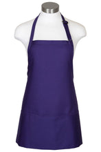 Load image into Gallery viewer, Fame Purple Bib Adjustable Apron (3 Pockets)