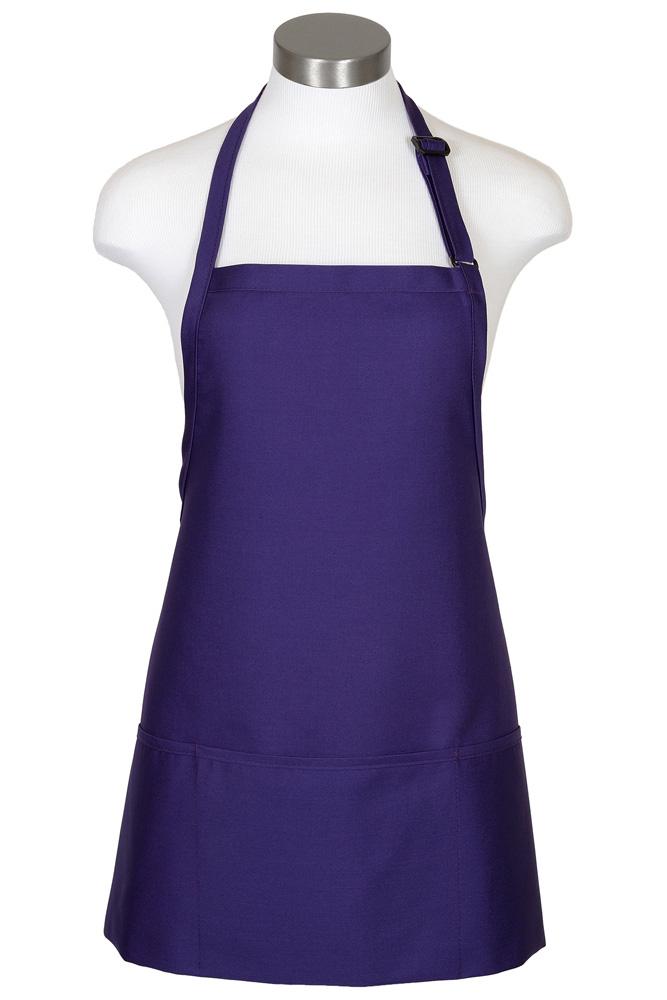 Fame Purple Bib Adjustable Apron (3 Pockets)