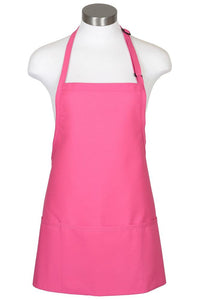 Fame Raspberry Bib Adjustable Apron (3 Pockets)