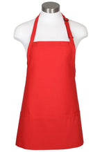 Load image into Gallery viewer, Fame Red Bib Adjustable Apron (3 Pockets)