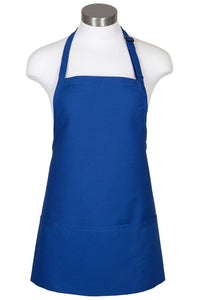 Fame Royal Blue Bib Adjustable Apron (3 Pockets)