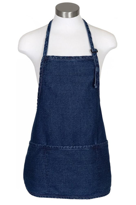 Fame Stonewashed Denim Bib Adjustable Apron (3 Pockets)