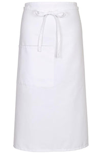 Fame White Bistro Apron (1 Pocket w/ Pencil Divide)