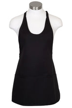 Load image into Gallery viewer, Fame Black Scoop Neck Bib Adjustable Apron (3 Pockets)