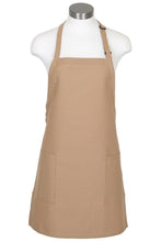Load image into Gallery viewer, Fame Khaki Bib Adjustable Apron (2-Patch Pockets)