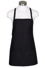 Load image into Gallery viewer, Fame Black Criss Cross Bib Apron (3 Pockets)