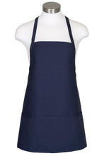 Load image into Gallery viewer, Fame Navy Criss Cross Bib Apron (3 Pockets)