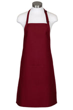 Load image into Gallery viewer, Fame Burgundy Bib Adjustable Apron (2 Pockets)