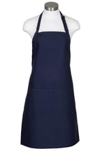 Load image into Gallery viewer, Fame Navy Bib Adjustable Apron (2 Pockets)