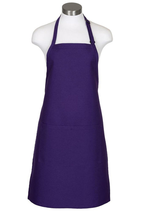 Fame Purple Bib Adjustable Apron (2 Pockets)