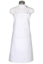 Load image into Gallery viewer, Fame White Bib Adjustable Apron (2 Pockets)