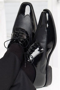 Frederico Leone "Manhattan" Black Frederico Leone Tuxedo Shoes