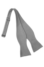 Load image into Gallery viewer, Tux Park Self Tie Grey Linen Bow Tie