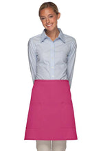 Load image into Gallery viewer, Cardi / DayStar Hot Pink Half Bistro Apron (2 Patch Pockets)