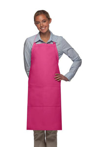 Cardi / DayStar Hot Pink Deluxe Butcher Adjustable Apron (2 Pockets)