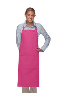 Cardi / DayStar Hot Pink Deluxe XL Butcher Adjustable Apron (2 Pockets)