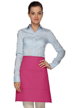 Load image into Gallery viewer, Cardi / DayStar Hot Pink Half Bistro Apron (2 Pockets)