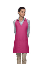 Load image into Gallery viewer, Cardi / DayStar Hot Pink Deluxe V-Neck Adjustable Tuxedo Apron (2 Pockets)