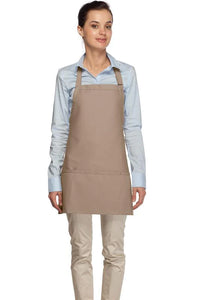 Cardi / DayStar Khaki Deluxe Deluxe Bib Adjustable Apron (3 Pockets)